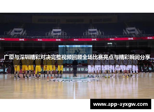 广厦与深圳精彩对决完整视频回顾全场比赛亮点与精彩瞬间分享